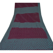 Load image into Gallery viewer, Sanskriti Vintage Georgette Saree Purple Bandhani Printed Sari Craft Fabric
