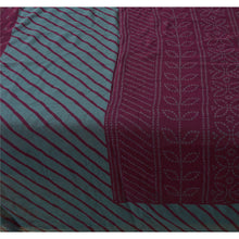 Load image into Gallery viewer, Sanskriti Vintage Georgette Saree Purple Bandhani Printed Sari Craft Fabric
