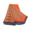 Sanskriti Vintage Sarees Indian Orange Georgette Printed Sari Soft Craft Sustainable Fabric