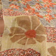 Load image into Gallery viewer, Sanskriti Vintage Sarees Red Pure Georgette Silk Printed Sari Soft Craft Fabric
