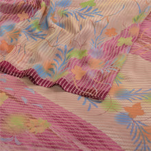 Load image into Gallery viewer, Sanskriti Vintage Sarees From India Pink Georgette Printed Sari 5yd Craft Fabric

