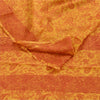 Sanskriti Vintage Sarees Yellow Pure Georgette Silk Printed Sari Craft Sustainable Fabric