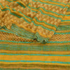 Sanskriti Vintage Mustard Sarees Pure Georgette Silk Printed Sari Craft Sustainable Fabric