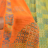 Sanskriti Vintage Sarees Green Pure Georgette Silk Printed Sari 5yd Craft Sustainable Fabric