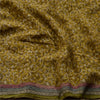 Sanskriti Vintage Sarees Green Pure Georgette Silk Printed Sari 5yd Craft Sustainable Fabric