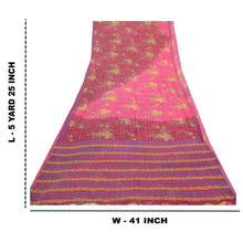 Load image into Gallery viewer, Sanskriti Vintage Sarees Purple Pure Chiffon Silk Rhienstone Printed Sari Fabric
