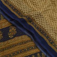 Load image into Gallery viewer, Sanskriti Vintage Sarees Cream Pure Chiffon Silk Printed Sari 5yd Craft Fabric
