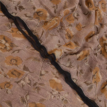 Load image into Gallery viewer, Sanskriti Vintage Sarees Mauve Pure Chiffon Silk Printed Sari 5yd Craft Fabric
