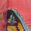 Sanskriti Vintage Sarees Blush-Pink Pure Georgette Silk Print Sari Craft Sustainable Fabric