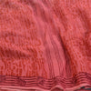 Sanskriti Vintage Sarees Blush-Pink Pure Georgette Silk Print Sari Craft Sustainable Fabric