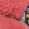 Sanskriti Vintage Sarees Blush-Pink Pure Georgette Silk Print Sari Craft Sustainable Fabric
