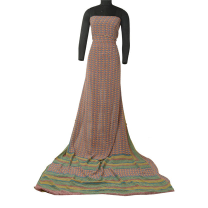 Sanskriti Vintage Sarees Pink Pure Georgette Silk Printed Sari Soft Craft Sustainable Fabric