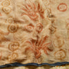 Sanskriti Vintage Sarees Cream Printed Pure Georgette Silk Sari 5yd Craft Sustainable Fabric