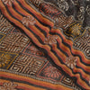 Sanskriti Vintage Sarees Brown Pure Georgette Silk Printed Sari 5yd Craft Sustainable Fabric