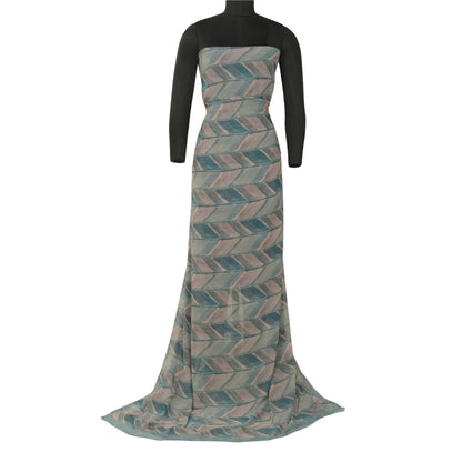 Sanskriti Vintage Sarees Multi From India Georgette Printed Sari Craft Sustainable Fabric