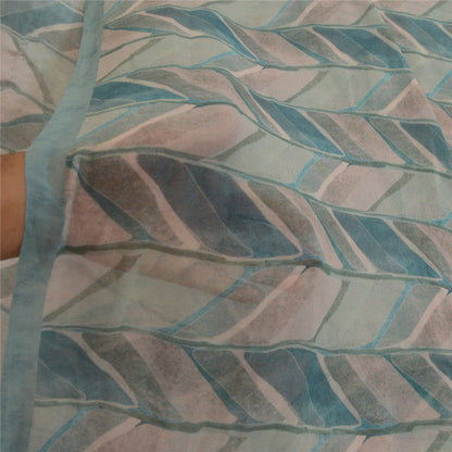 Sanskriti Vintage Sarees Multi From India Georgette Printed Sari Craft Sustainable Fabric