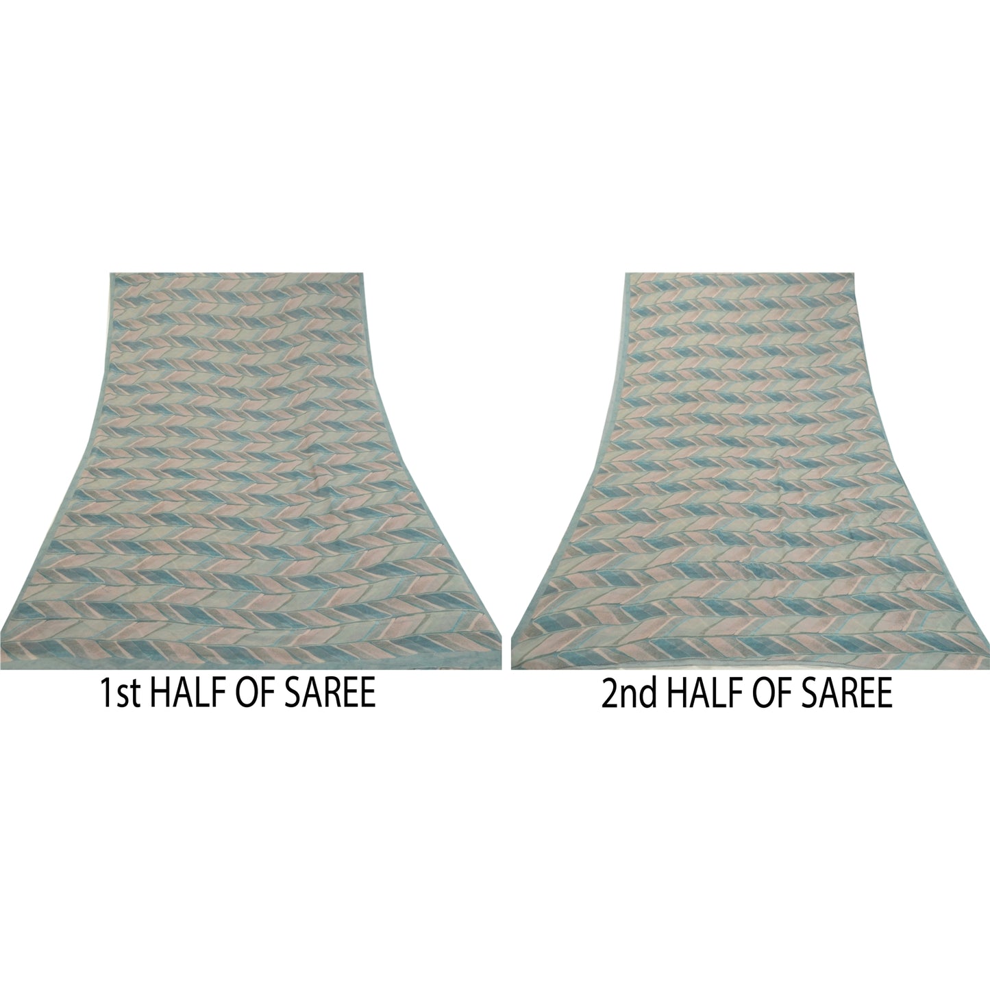 Sanskriti Vintage Sarees Multi From India Georgette Printed Sari Craft Sustainable Fabric