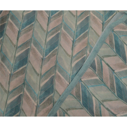 Sanskriti Vintage Sarees Multi From India Georgette Printed Sari Craft Sustainable Fabric