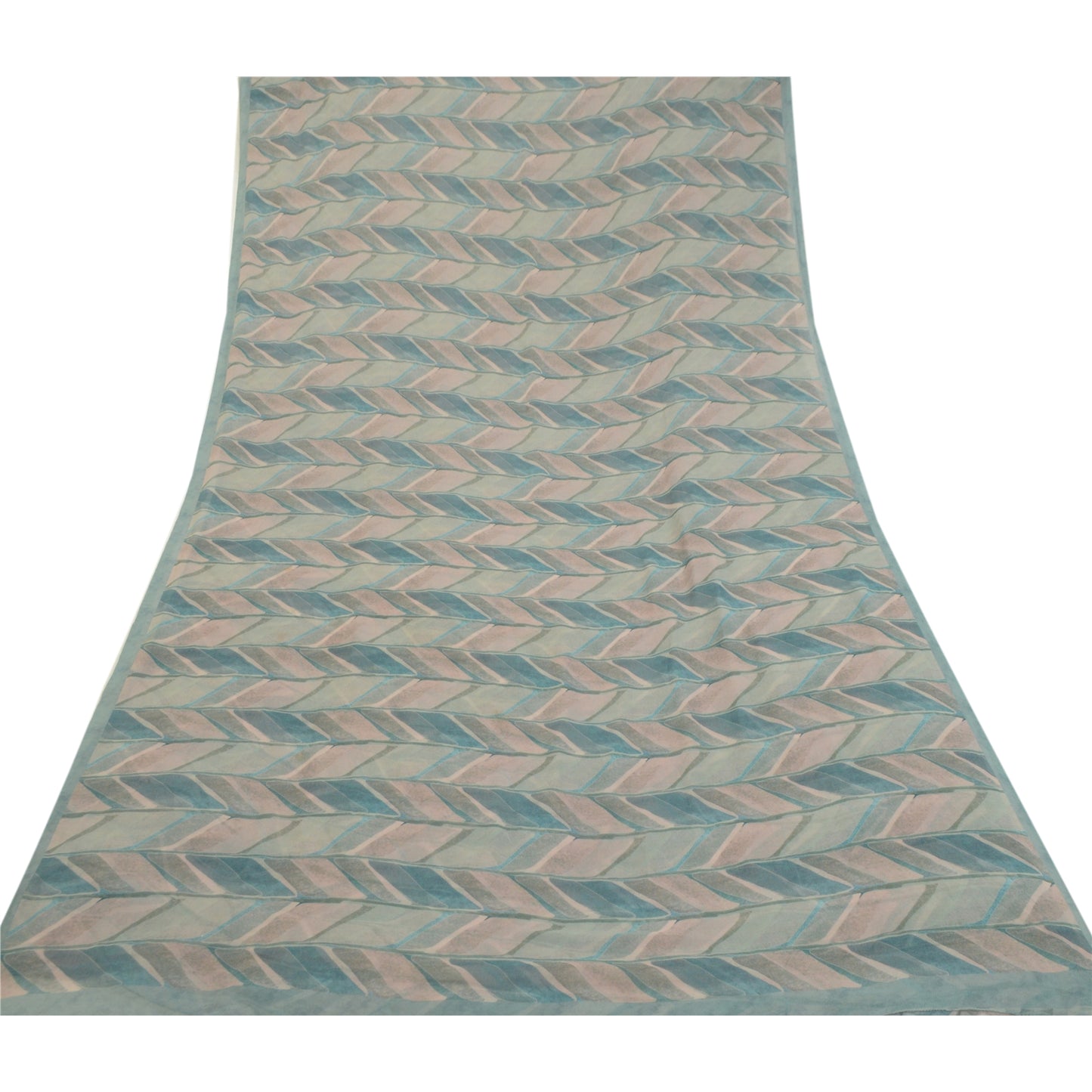 Sanskriti Vintage Sarees Multi From India Georgette Printed Sari Craft Sustainable Fabric