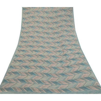 Sanskriti Vintage Sarees Multi From India Georgette Printed Sari Craft Sustainable Fabric