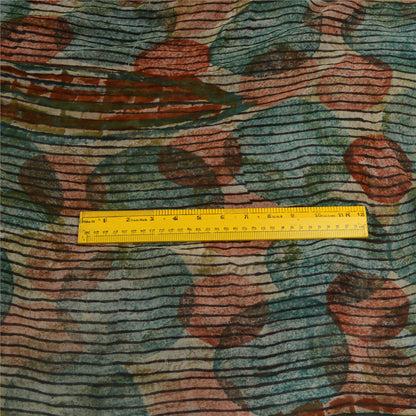 Sanskriti Vintage Sarees Multi 100% Pure Georgette Silk Print Sari Craft Sustainable Fabric