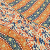 Sanskriti Vintage Sarees Indian Orange & Blue Georgette Print Sari Craft Sustainable Fabric