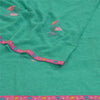 Sanskriti Vintage Sarees Green Ebroidered Mukesh Work Georgette Sari 5yd Sustainable Fabric
