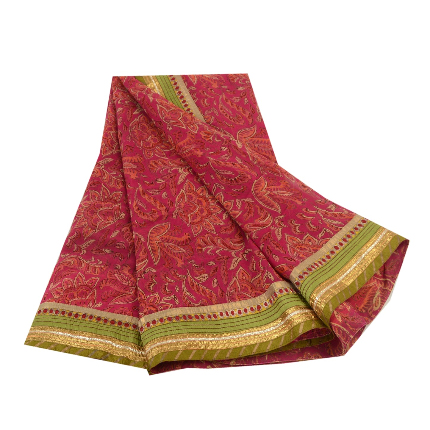 Санскритские винтажные сари индийская фиолетовая смесь жоржета с принтом сари ремесло устойчивая ткань