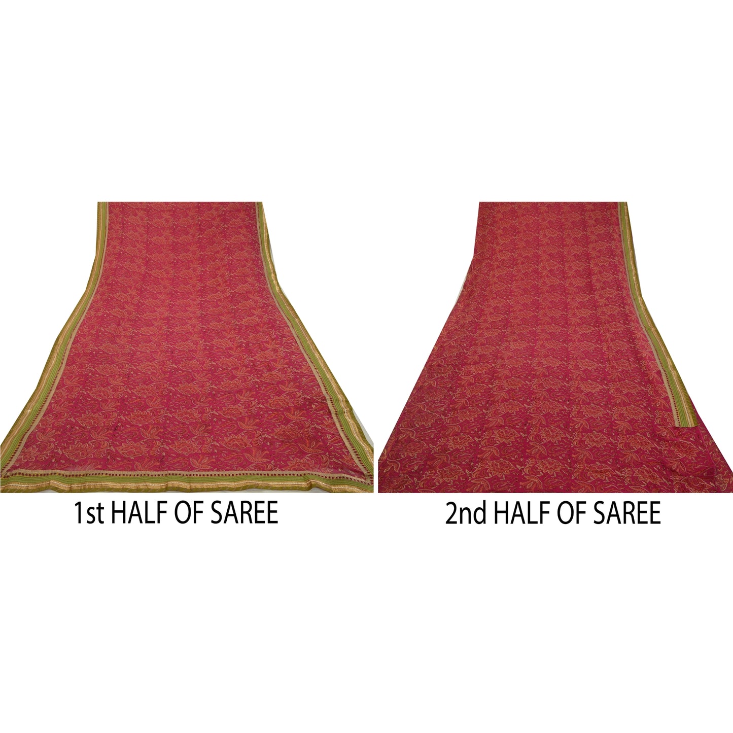 Санскритские винтажные сари индийская фиолетовая смесь жоржета с принтом сари ремесло устойчивая ткань