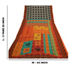 Sanskriti Vintage Sarees From India Black Georgette Printed Sari Craft Sustainable Fabric