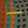 Sanskriti Vintage Sarees From India Black Georgette Printed Sari Craft Sustainable Fabric
