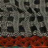 Sanskriti Vintage Sarees From India Black Georgette Printed Sari Craft Sustainable Fabric