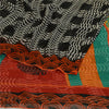Sanskriti Vintage Sarees From India Black Georgette Printed Sari Craft Sustainable Fabric