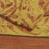 Sanskriti Vintage Sarees Green-Red Mukesh Pure Georgette Silk Print Sari Sustainable Fabric