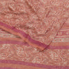 Sanskriti Vintage Sarees From India Pink Georgette Printed Sari 5yd Craft Sustainable Fabric