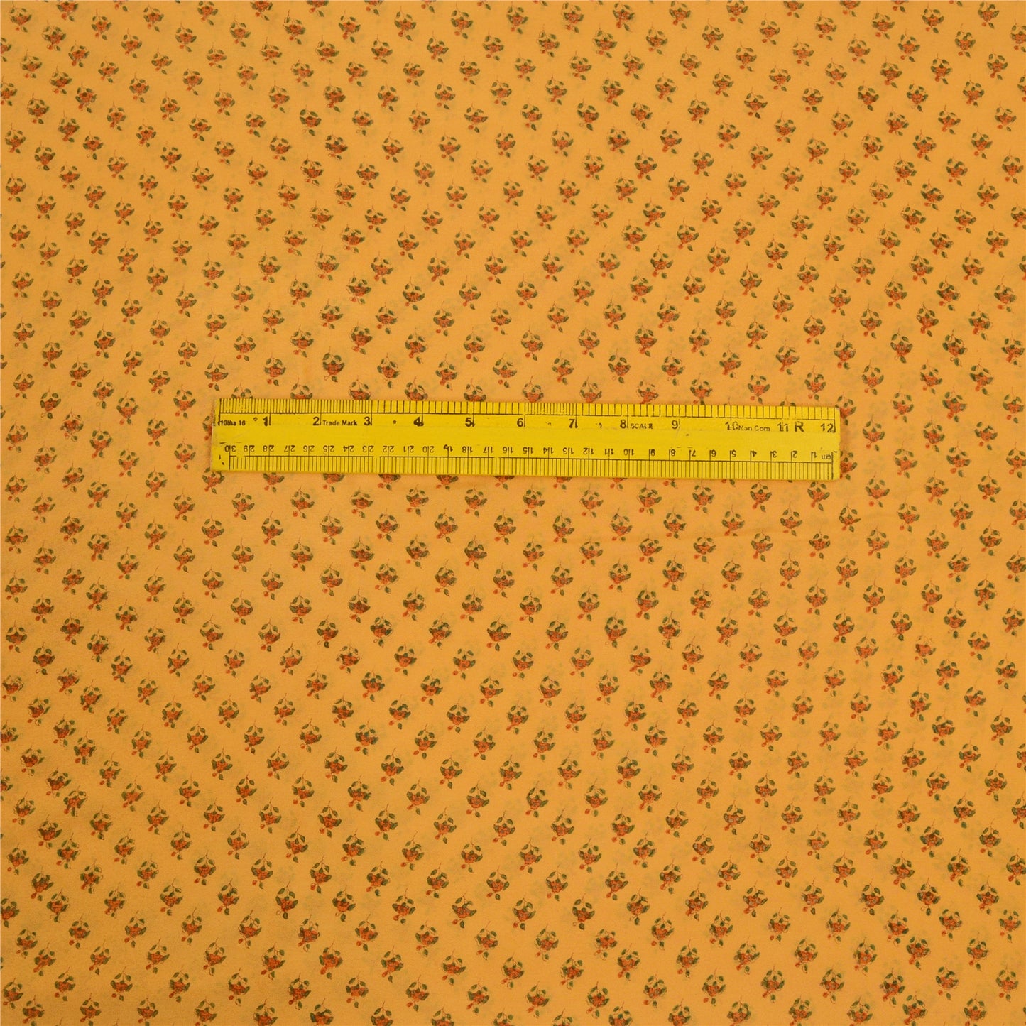 Sanskriti Vintage Sarees Yellow Blend Georgette Printed Sari 5yd Craft Sustainable Fabric