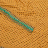 Sanskriti Vintage Sarees Yellow Blend Georgette Printed Sari 5yd Craft Sustainable Fabric