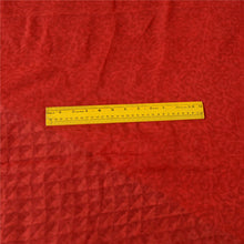 Load image into Gallery viewer, Sanskriti Vintage Sarees Red Blend Chiffon Zari Border Printed Sari Craft Fabric
