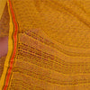 Sanskriti Vintage Sarees Yellow Pure Chiffon Silk Printed Sari 5yd Craft Sustainable Fabric