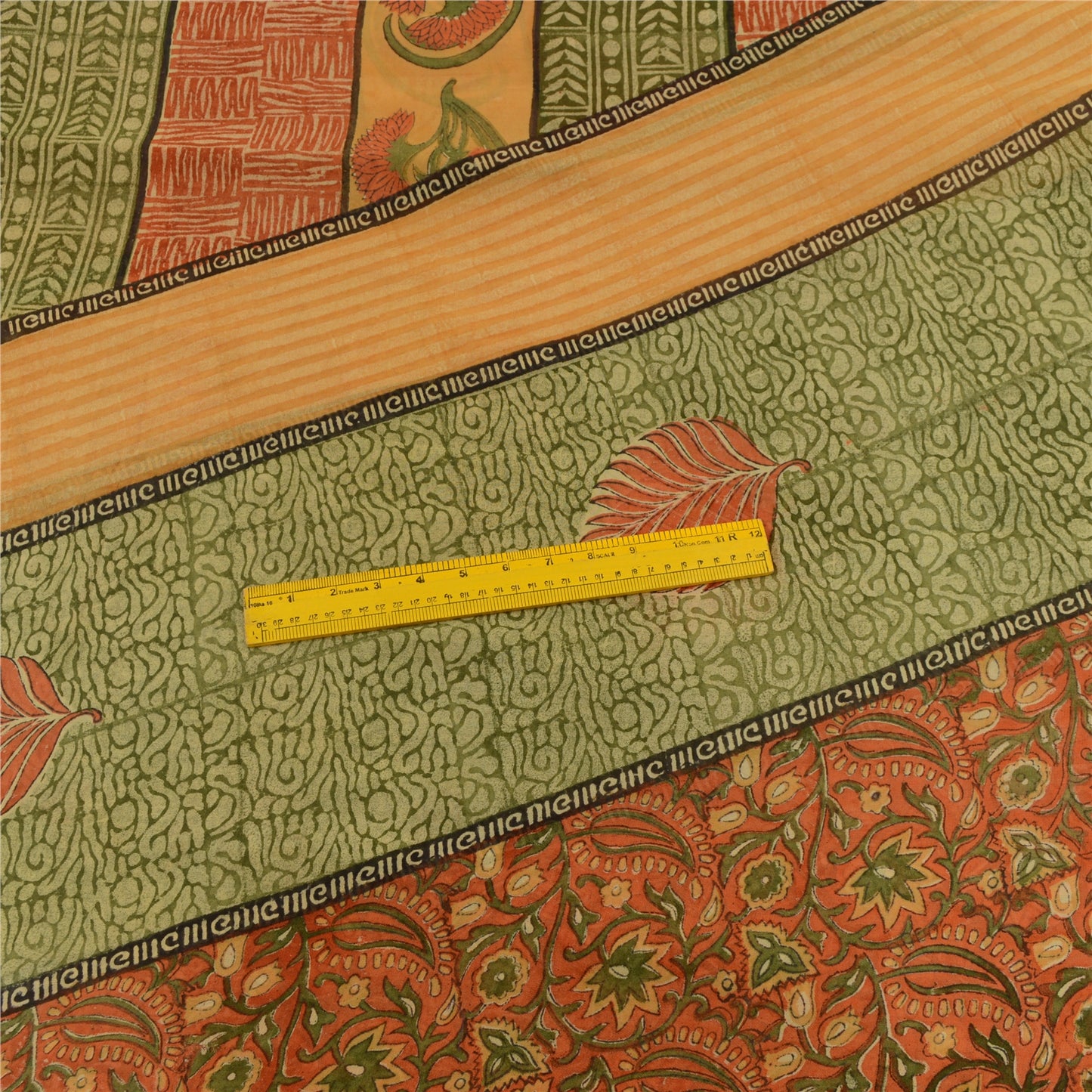 Sanskriti Vintage Indian Sarees Pure Georgette Silk Printed Sari Craft Sustainable Fabric