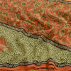 Sanskriti Vintage Indian Sarees Pure Georgette Silk Printed Sari Craft Sustainable Fabric