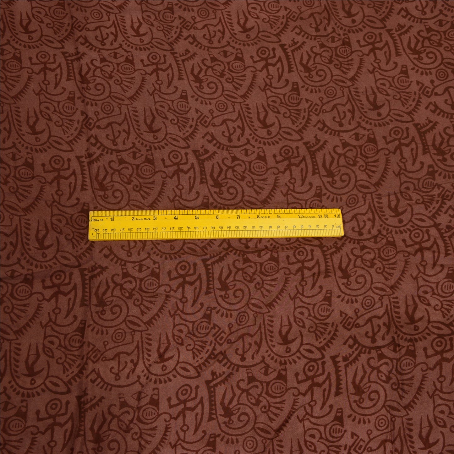 Sanskriti Vintage Sarees Ren Georgette Silke Warli Trykt Sari Håndværk Bæredygtigt Stoff