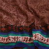 Sanskriti Vintage Sarees Ren Georgette Silke Warli Trykt Sari Håndværk Bæredygtigt Stoff