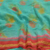 Sanskriti Vintage Sarees Indian Blue Pure Georgette Silk Print Sari Craft Sustainable Fabric