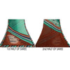 Sanskriti Vintage Sarees Brown/Green Pure Georgette Silk Print Sari Craft Sustainable Fabric