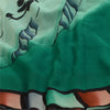 Sanskriti Vintage Sarees Brown/Green Pure Georgette Silk Print Sari Craft Sustainable Fabric