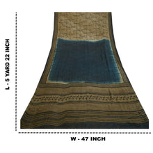 Load image into Gallery viewer, Sanskriti Vintage Sarees Shades of Green Pure Chiffon Silk Printed Sari Fabric
