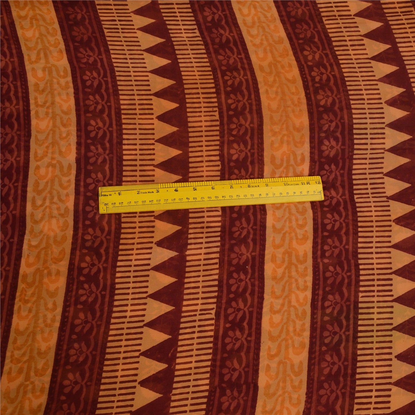 Sanskriti Vintage Sarees Red Pure Georgette Silk Zari Work Printed Sari Sustainable Fabric