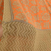 Sanskriti Vintage Sarees Orange Pure Georgette Silk Printed Sari Craft Sustainable Fabric
