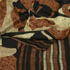 Sanskriti Vintage Sarees From India Black Georgette Printed Sari Craft Sustainable Fabric